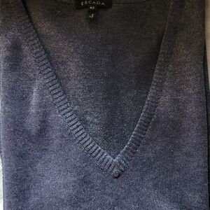 Escada Charcoal V-Neck Sweater